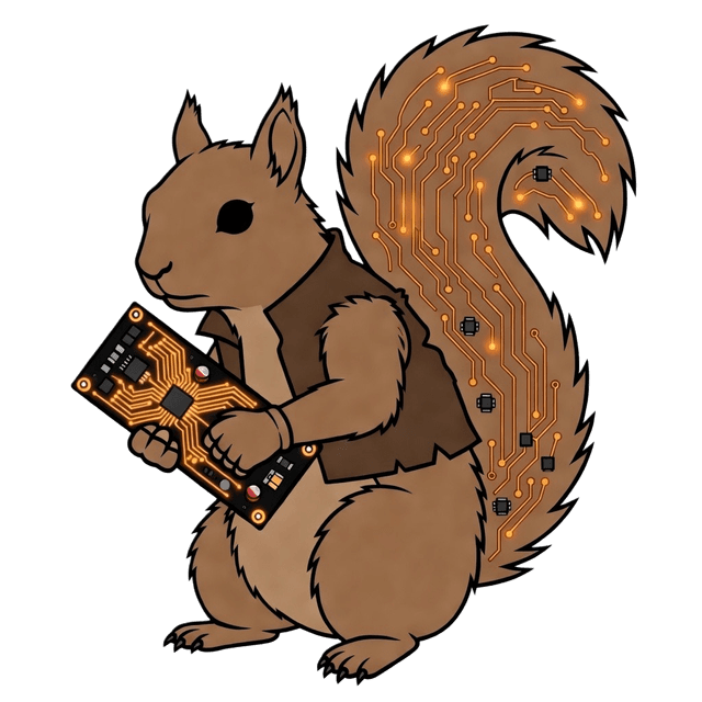 Squirrel Built mascot